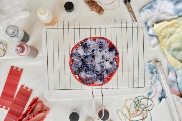 Embroidered patches on display
